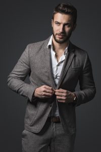 Portrait of a handsome man wearing suit